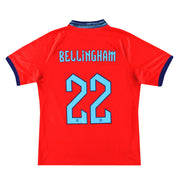 Camiseta de visitante Inglaterra Nike 2022-23 Bellingham #22 M