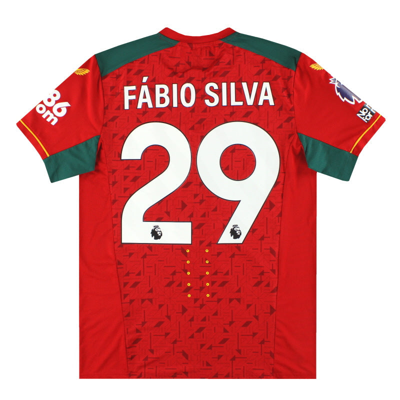 Camiseta de visitante Pro Castore de los Wolves 2023-24 Fabio Silva #29 *Impecable* M