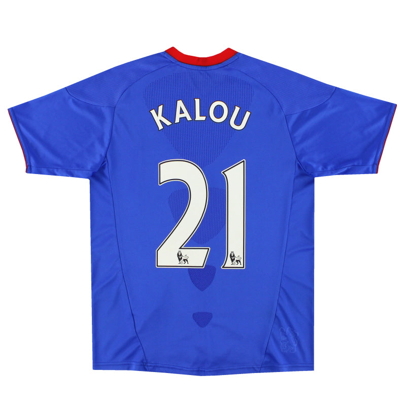 2010-11 Camiseta de Local Chelsea adidas Kalou #21 Talla L.Niños