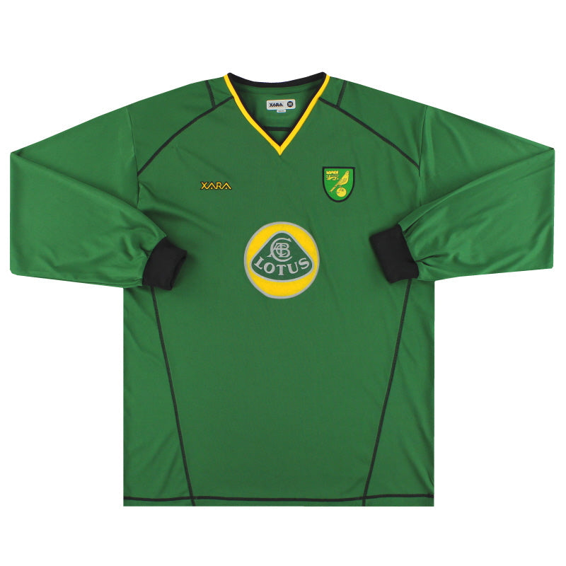 Camiseta de visitante del Norwich City 2003-04 Manga Larga XL