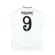 Camiseta adidas de local del Real Madrid 2024-25, Mbappé #9 *con etiquetas* XL