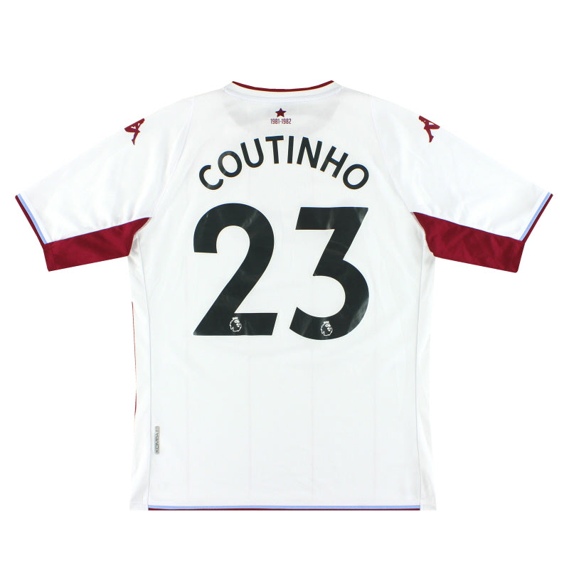 Camiseta Visitante Kappa Kombat del Aston Villa 2021-22 Coutinho #23 L