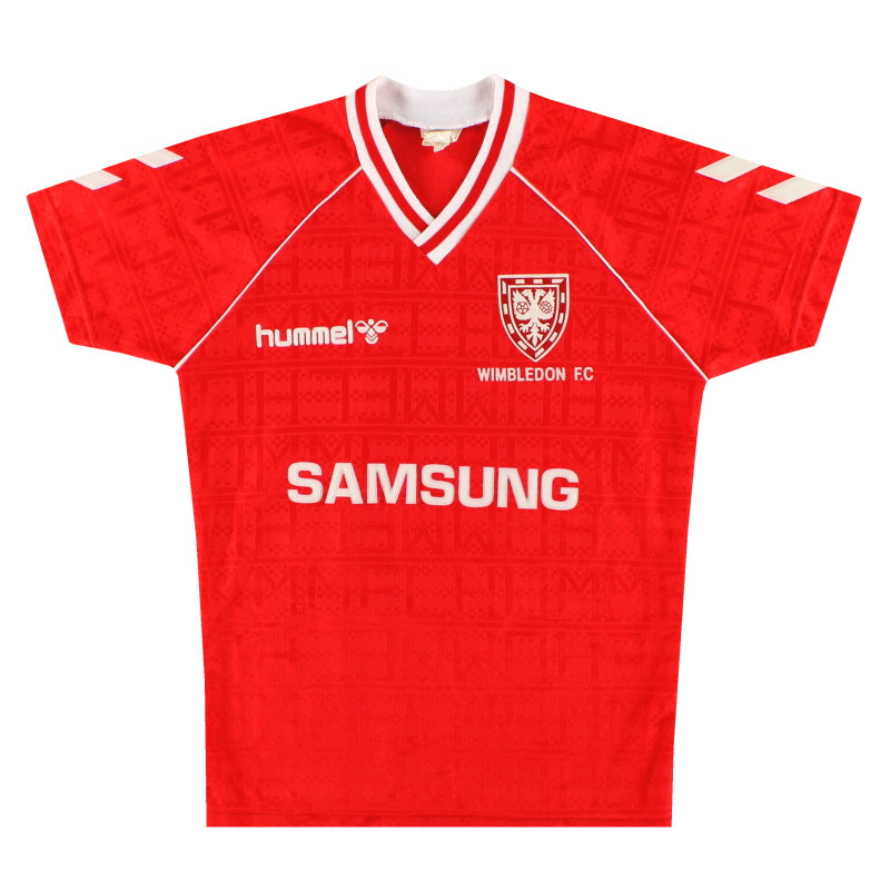 Camiseta de visitante Hummel del Wimbledon 1990-91, talla L para niños