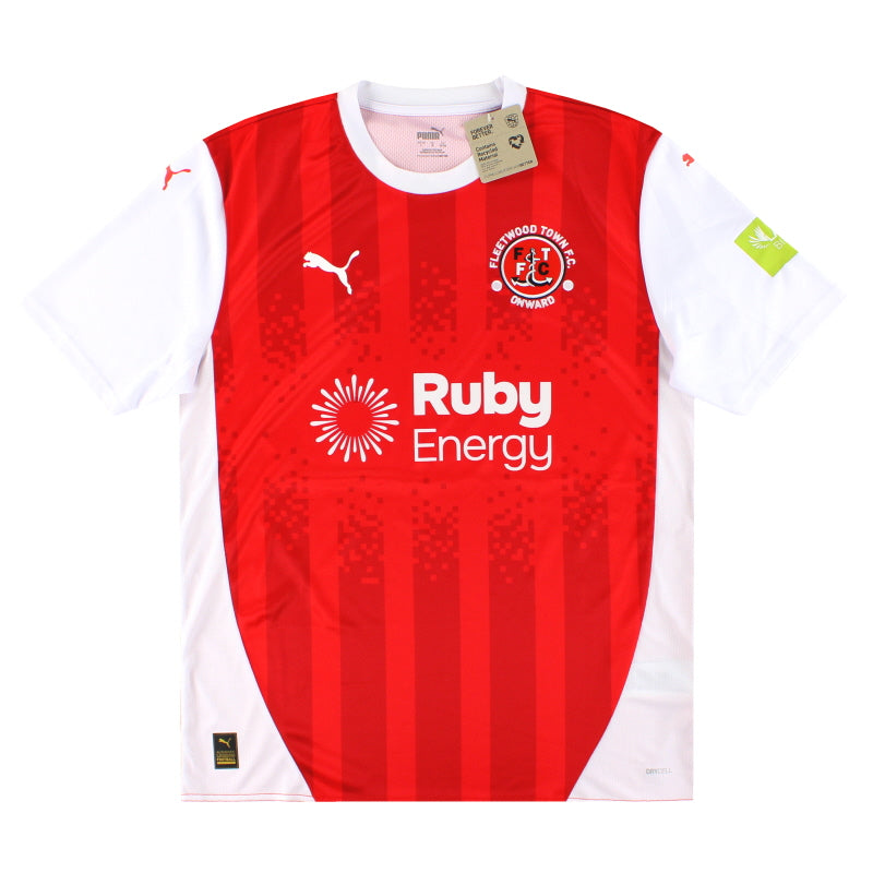 Camiseta de casa Puma del Fleetwood Town 2024-25 *con etiquetas* L