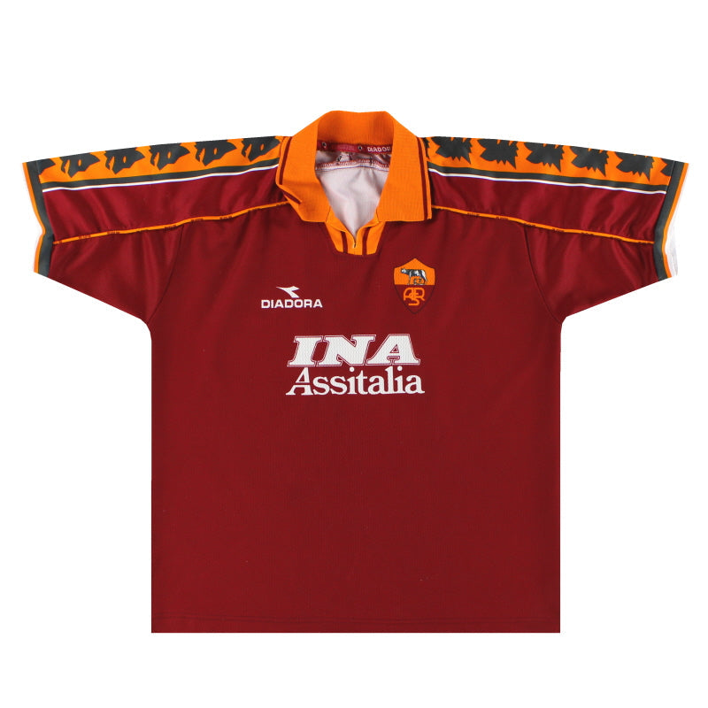 1998-99 Roma Diadora Camiseta Básica Local Y