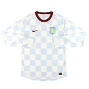 2011-12 Aston Villa Nike Camiseta de jugador de visitante manga larga L