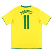 Camiseta Nike Brasil Local 2008-10 Robinho #11 XL