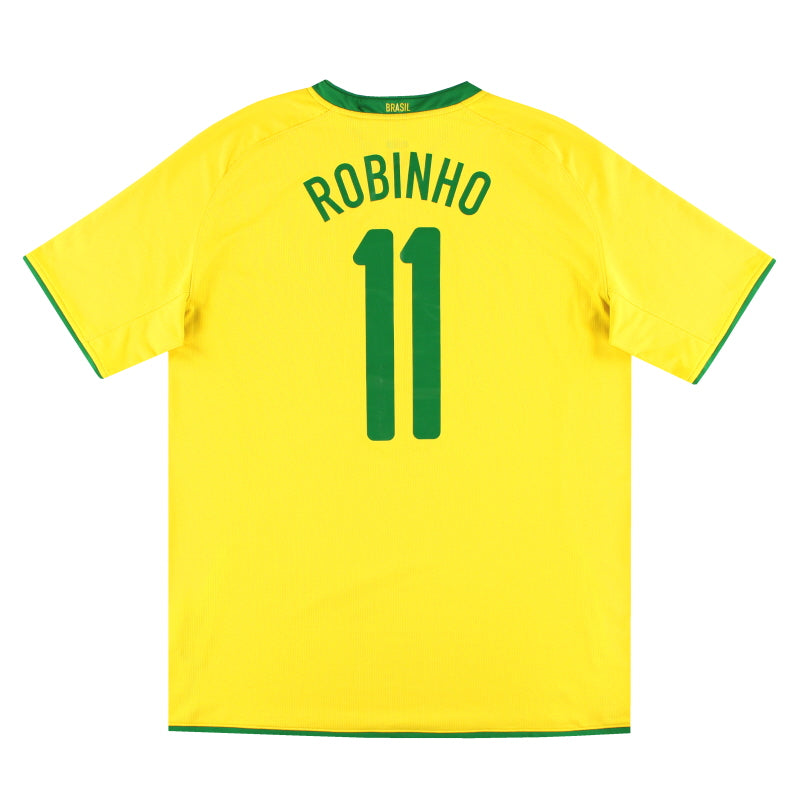 Camiseta Nike Brasil Local 2008-10 Robinho #11 XL