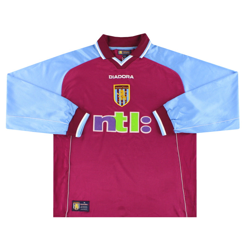 2000-01 Aston Villa Diadora Home Shirt L/S - Classic Football Kit