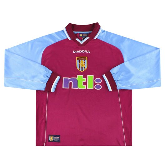 2000-01 Aston Villa Diadora Home Shirt L/S
