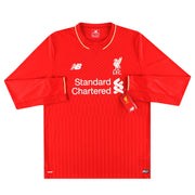 Camiseta de local de manga larga New Balance del Liverpool 2015-16 *con etiquetas*