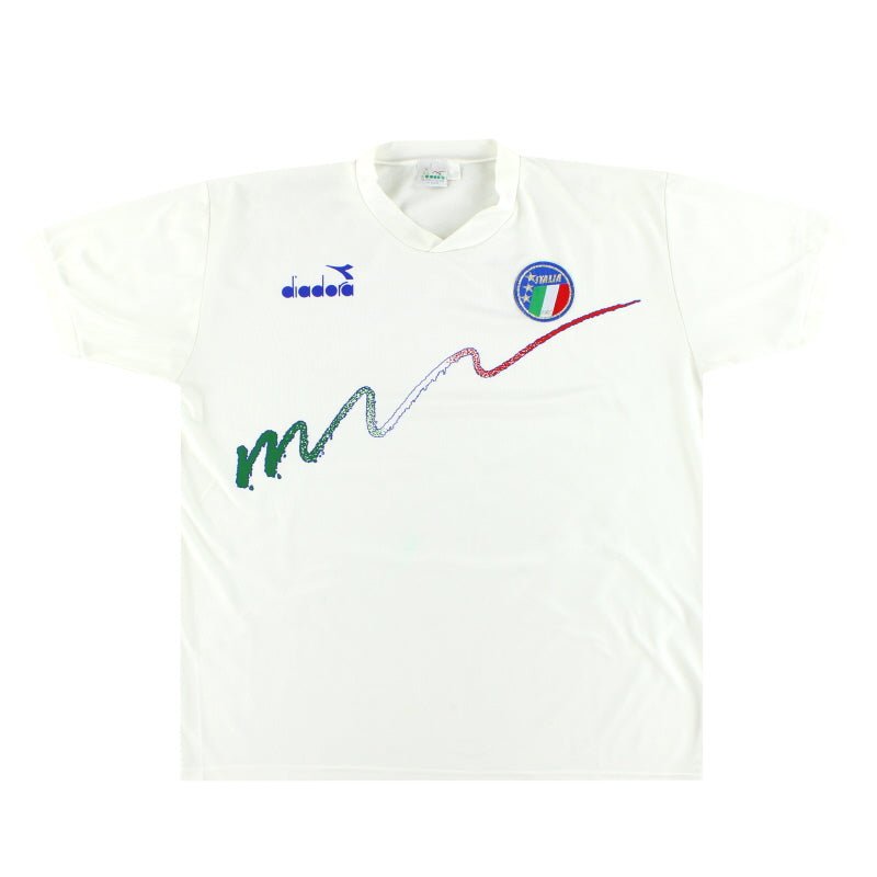 1993-94 Italy Diadora Training Shirt XL - Classic Football Kit