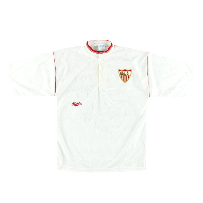 1990-92 Sevilla Bukta Camiseta Local M