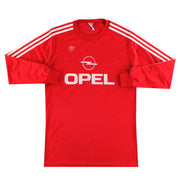 1989-91 Bayern Múnich camiseta adidas local manga larga talla L
