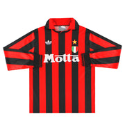 Camiseta de local del AC Milan adidas 1992-93 de manga larga