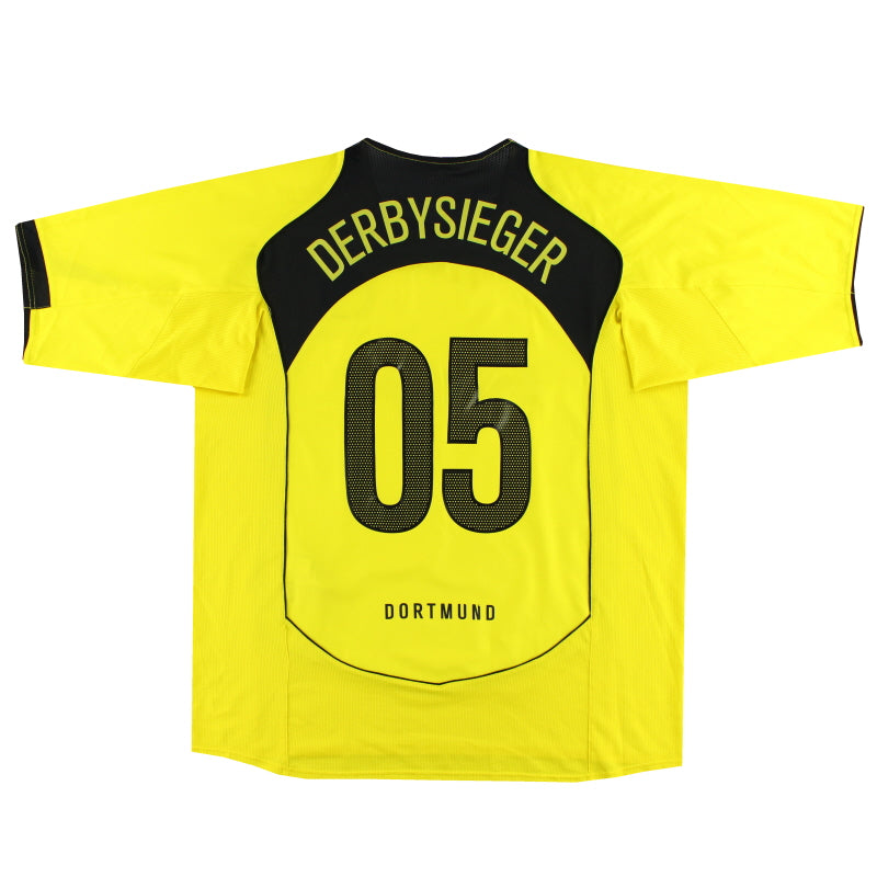 Camiseta Nike local del Borussia Dortmund 2004-05 Derbysieger #05 XXL