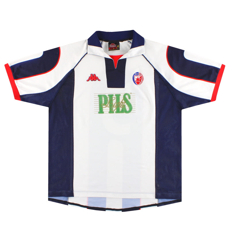 Camiseta de la segunda equipación del Estrella Roja de Belgrado Kappa #5 de 1998-00, talla XL