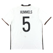 Camiseta de la primera equipación del Alemania adidas 2015-16 Hummels #5 *con etiquetas* L