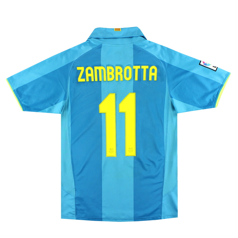 2007-08 Barcelona Nike Camiseta Visitante Zambrotta #11 S