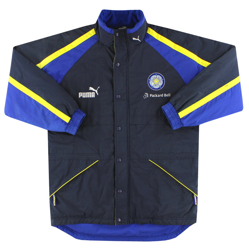 1996-98 Leeds Puma Abrigo Acolchado de Banquillo T/S