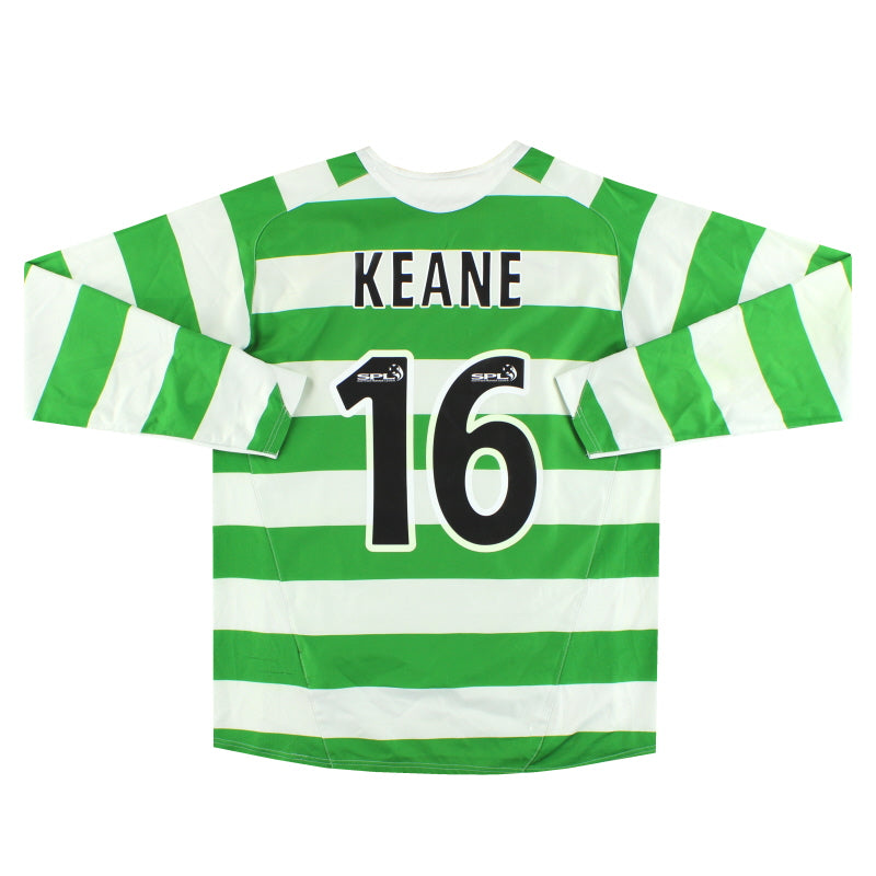 2005-07 Camiseta de local Nike del Celtic Keane #16 Manga larga M