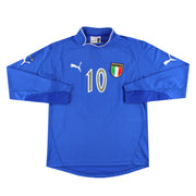 Camiseta de local Puma de Italia 2003-04 emitida al jugador 'Firmada' #10 L
