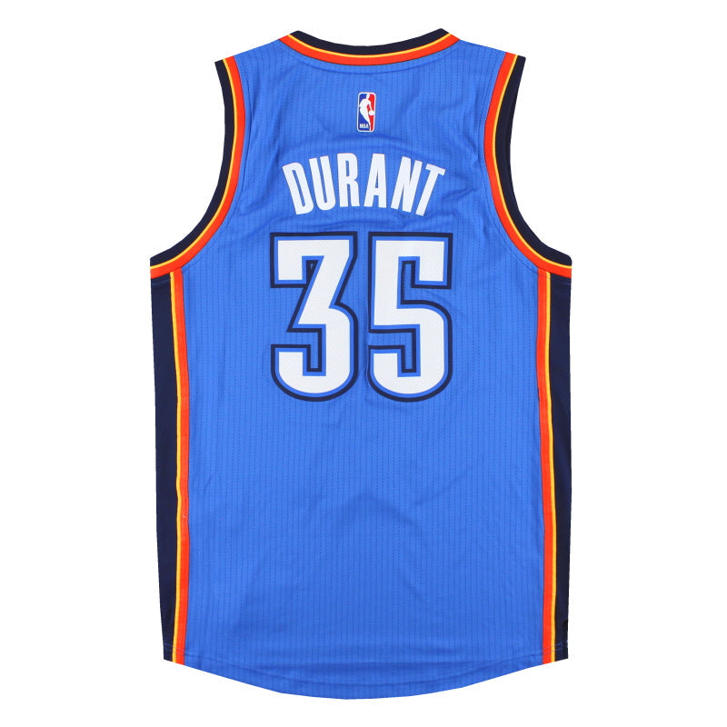 Camiseta Swingman de visitante adidas de los Oklahoma City Thunder 2010-17 Durant #35 *con etiquetas* Talla S