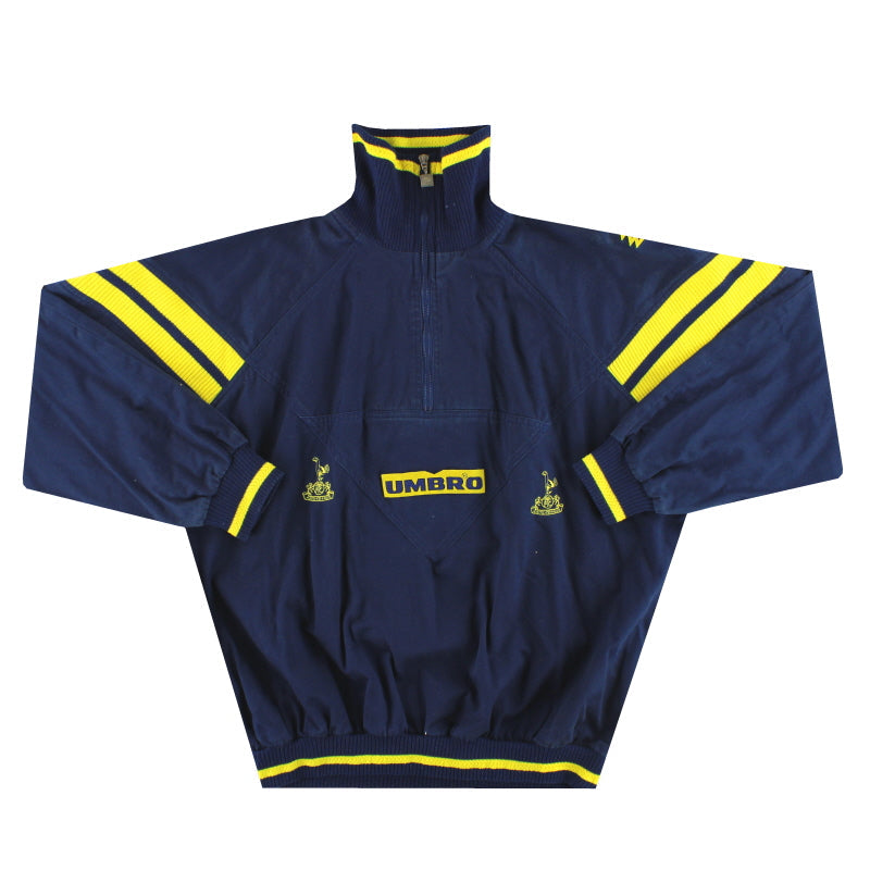 1991-93 Tottenham Umbro 1/4 Zip Drill Top XXL - Classic Football Kit