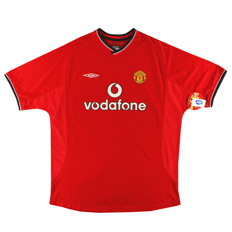 2000-02 Camiseta Umbro de local del Manchester United *con etiquetas* XL
