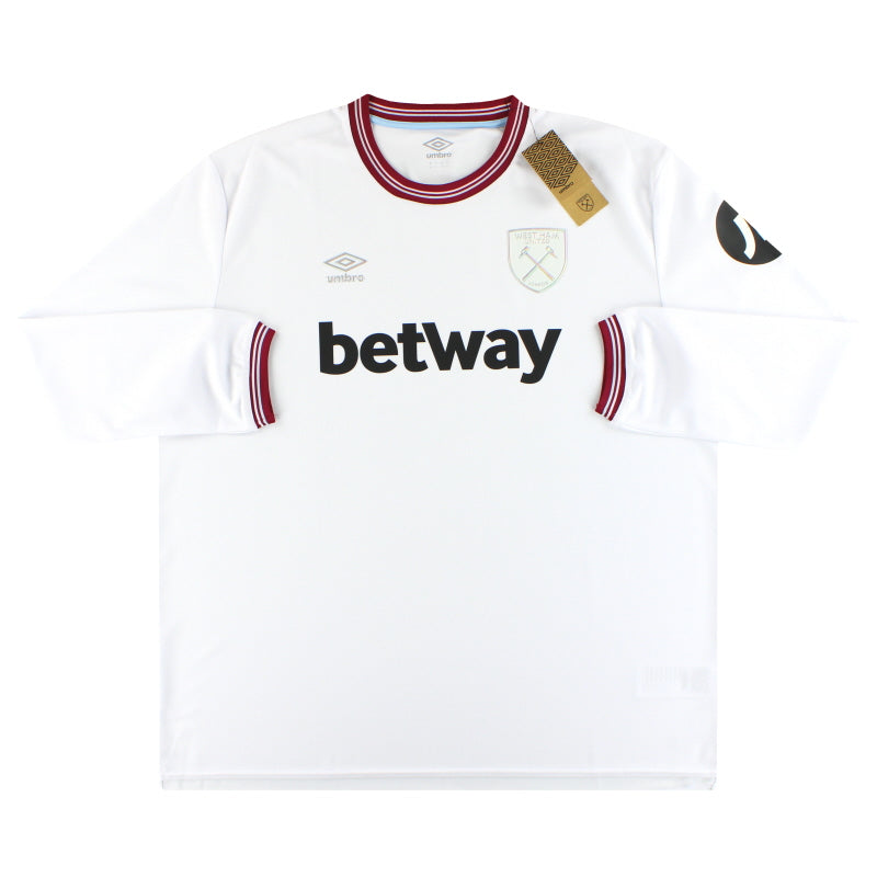 Camiseta de visitante de Umbro del West Ham 2023-24 (manga larga) *con etiquetas* 4XL