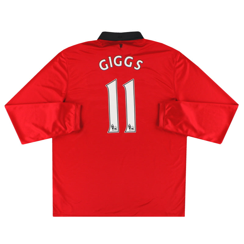 Camiseta Nike de local del Manchester United 2013-14 Giggs #11, manga larga, XL