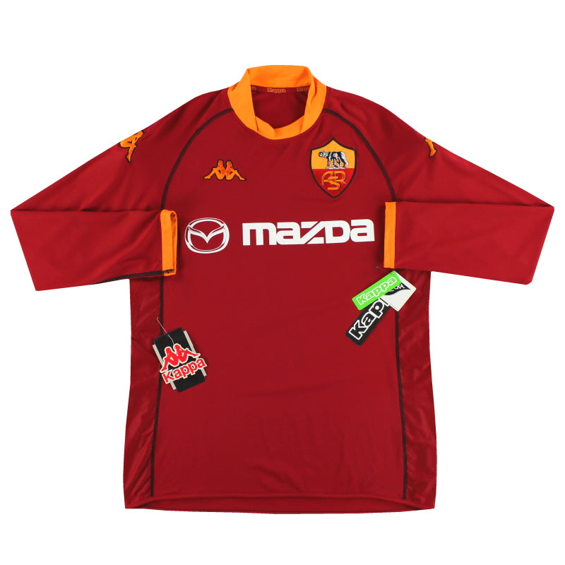 Camiseta de local Roma Kappa 2002-03 Manga Larga *con etiquetas* XXL