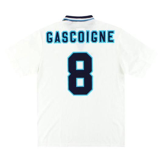 1995-97 England Umbro Home Shirt Gascoigne #8 XL