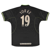 1998-99 Manchester United Umbro Tercera Camiseta Yorke #19 L