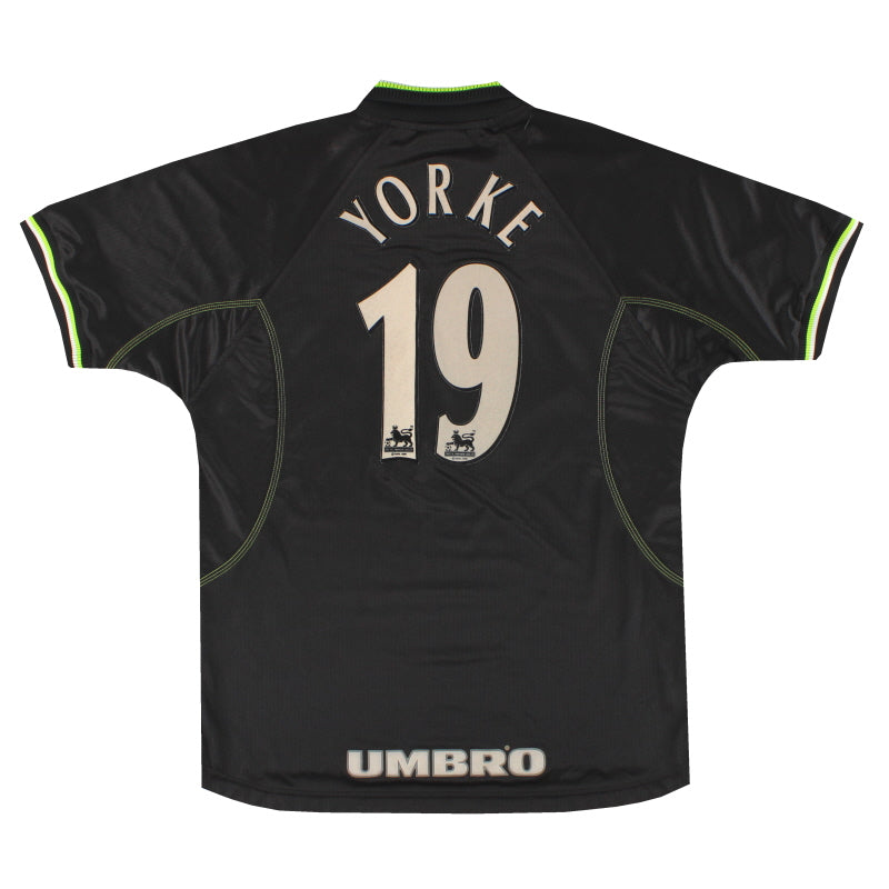 1998-99 Manchester United Umbro Tercera Camiseta Yorke #19 L
