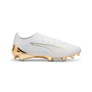 Botas de fútbol Puma Ultra 6 Ultimate FG - Blanco Puma/Oro metálico/Negro Puma