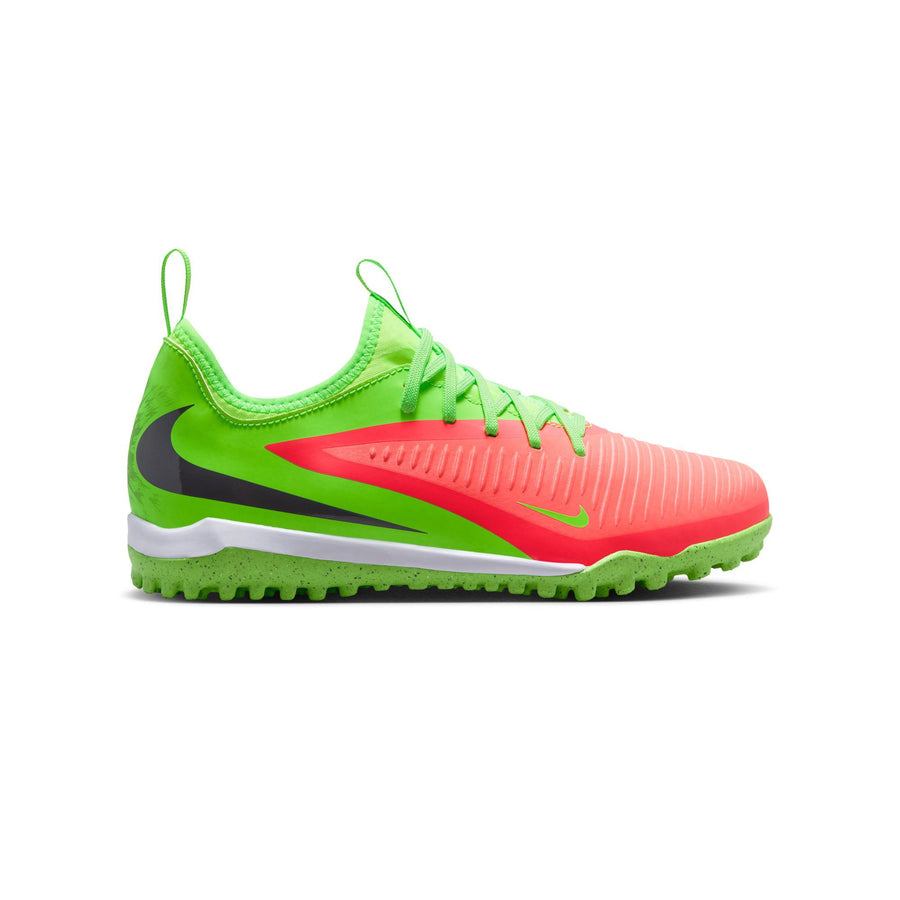 Botas de fútbol Nike Phantom 6 Low Academy TF 'Erling Haaland' Jnr - Punch Caliente/Negro-Verde Neón