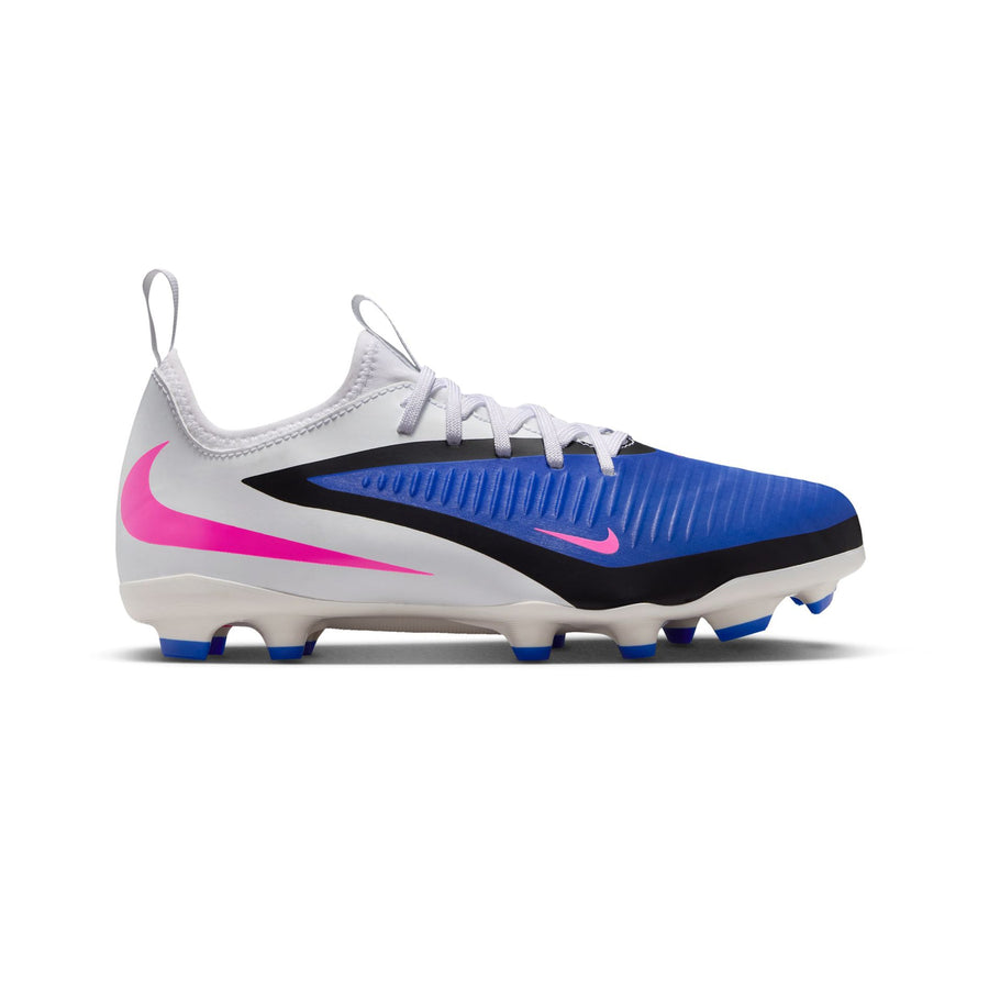 Botas de Fútbol Nike Phantom 6 Low Academy MG Jnr - Azul Racing/Rosa Explosivo/Blanco