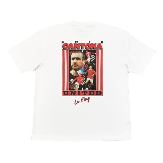 CANTONA 'LE KING' BOOTLEG TEE, Cult Kits, XXL / Manchester United / White