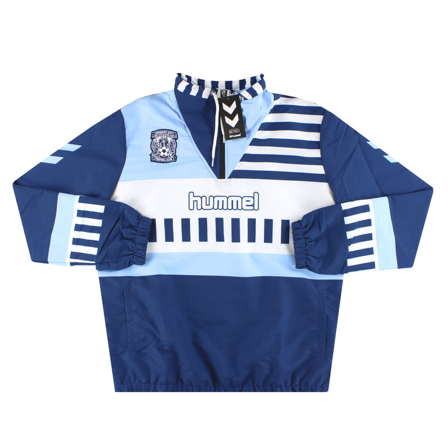 Chaqueta de chándal retro Coventry Hummel 87-88 con cremallera de 1/4 *A ESTRENAR* L