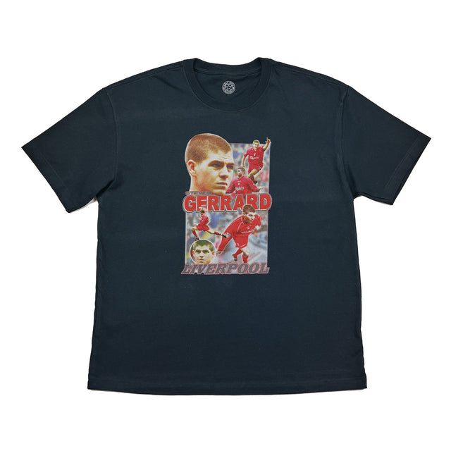 LIVERPOOL STEVEN GERRARD BOOTLEG TEE | Cult Kits, Large / Liverpool / Black