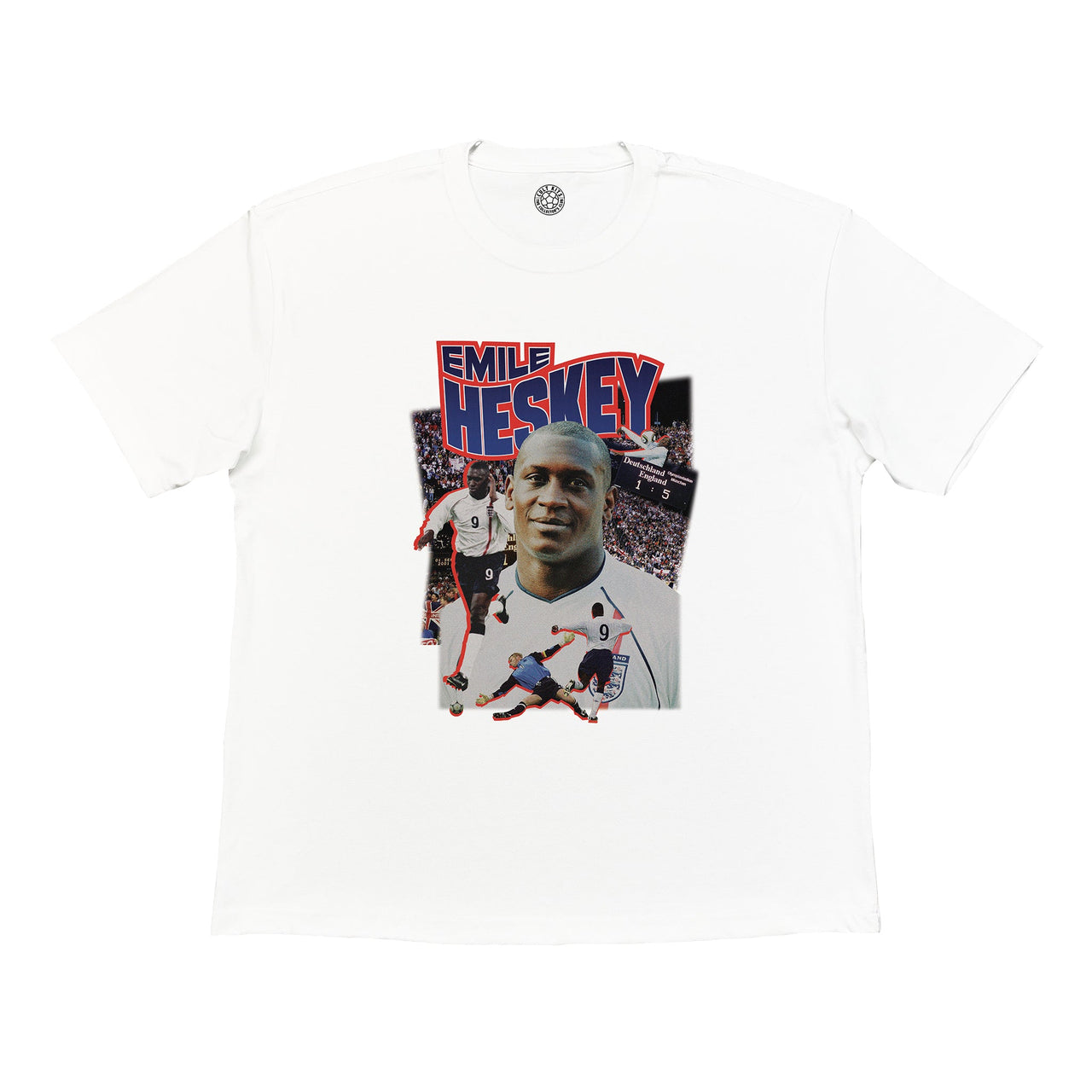 England Heskey Bootleg Tee, Large / England / White