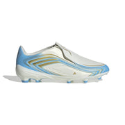 Botas de fútbol adidas F50 League Messi FG/AG sin cordones Jnr - Marfil/Semi Azul Intenso/Azul Hielo