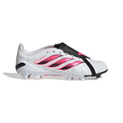Botas de Fútbol adidas Predator 26 League Lengüeta Plegable FG/AG Júnior - Blanco/Solar Turbo/Negro