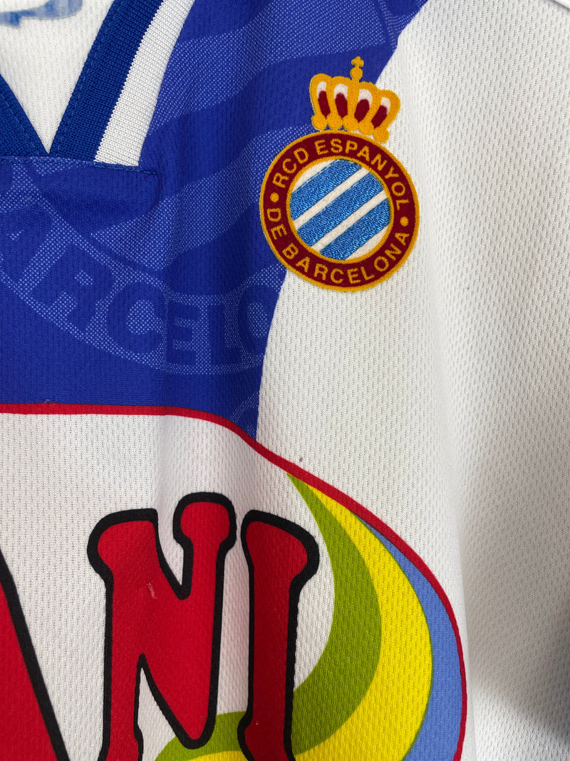 1999/00 Espanyol Corino #6 *Match Issue* Home Shirt (L) John Smith