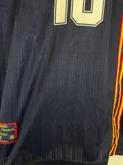 1996/98 España Raúl #10 Camiseta Visitante (S) Adidas