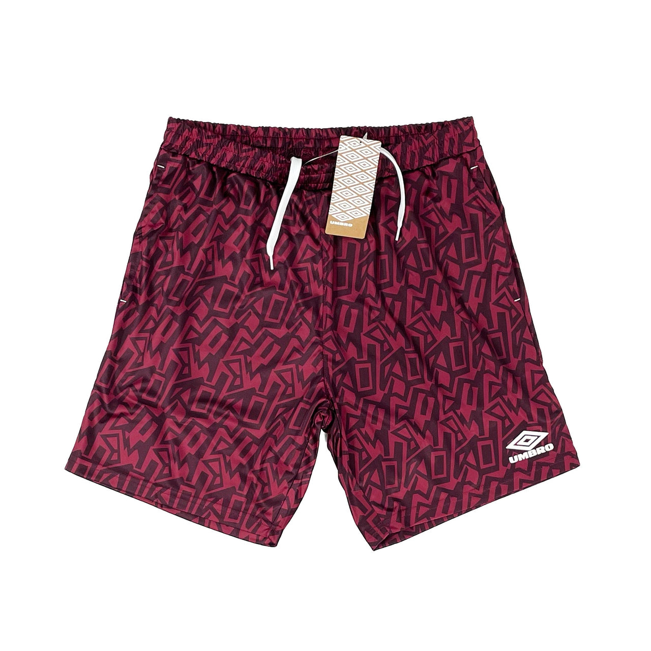 UMBRO *BNWT* CLARET GRAFFITI SHORTS (MULTIPLE SIZES) WITH POCKETS | Cult Kits, XXL / Umbro / 2022