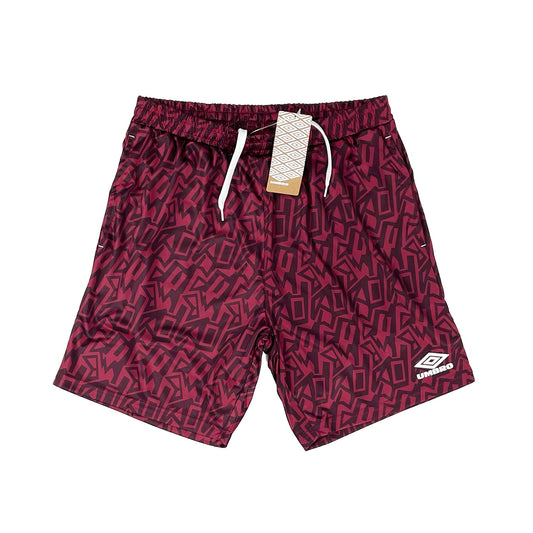 UMBRO *BNWT* CLARET GRAFFITI SHORTS (MULTIPLE SIZES) WITH POCKETS | Cult Kits, Medium / Umbro / 2022