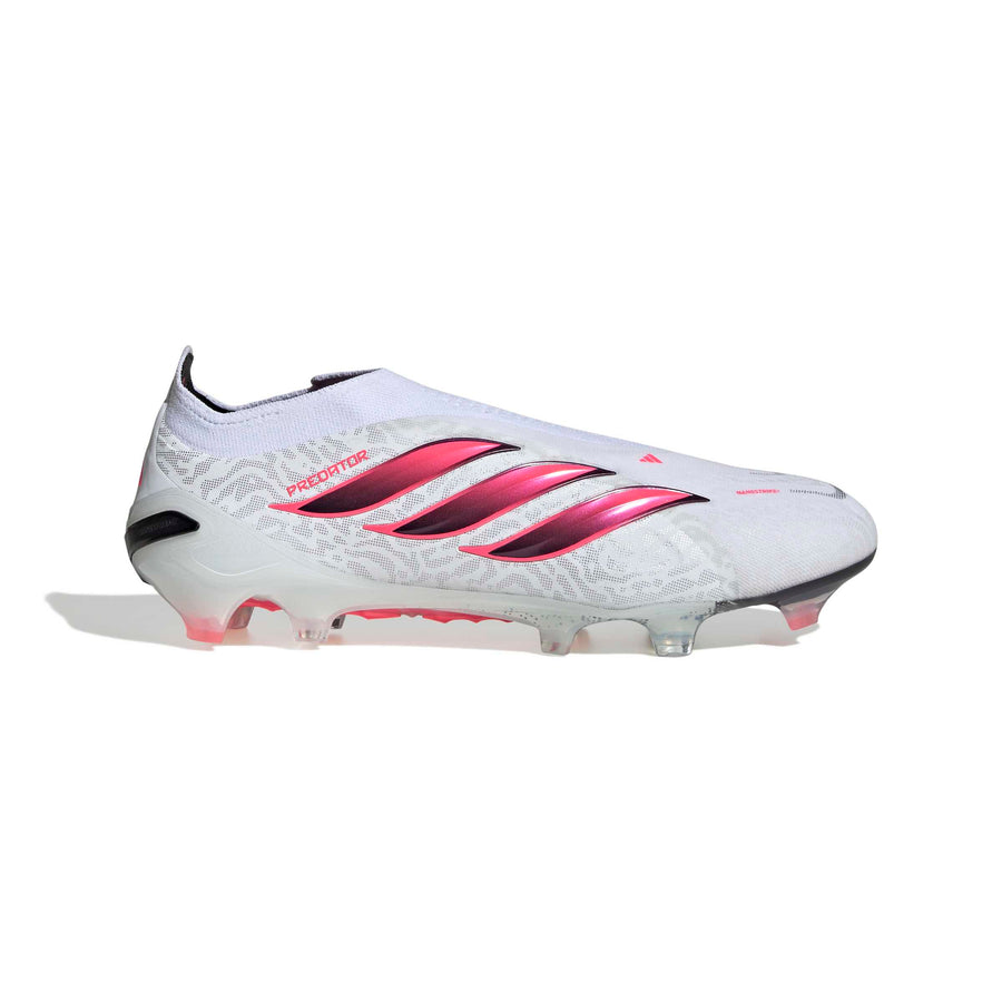 Botas de fútbol adidas Predator 26 Elite sin cordones FG/AG - Blanco Ftwr/Solar Turbo/Negro Core