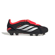 Botas de fútbol júnior adidas Predator 26 Elite con lengüeta plegable FG/AG - Negro Core/Blanco Ftwr/Rojo Lucid